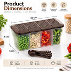 4 in 1 Multipurpose 4 Section Kitchen, Fridge Storage Airtight Container Set