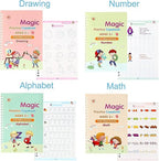 Magic Book for Kids, Sank Magic Practice Copybook(4 Book+10 Refill+1 Pen+1 Grip) - CL-RI-1345